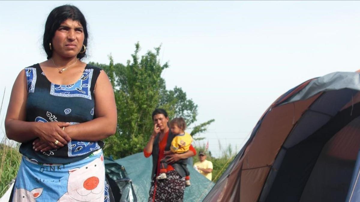 Campamento de gitanos en Roma.