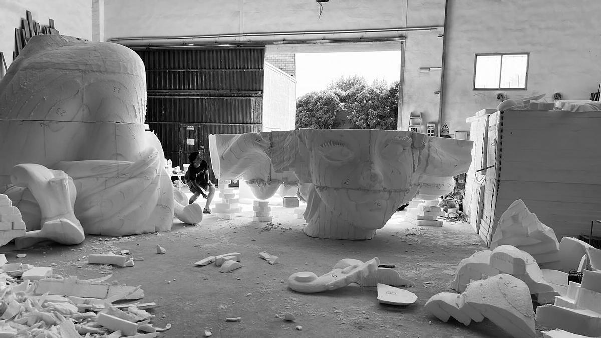 "Onírica", la falla de 2026, en un taller en vías de recuperación