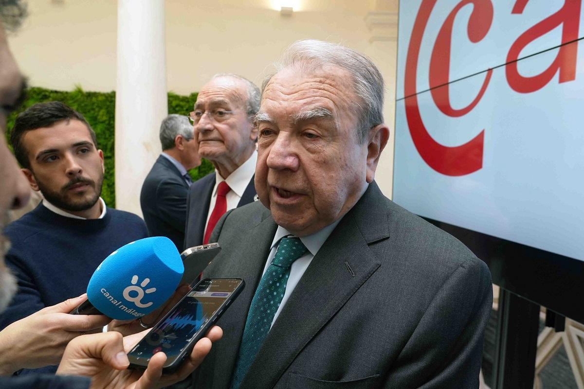 El expresidente de la Cámara de Comercio de Málaga, Jerónimo Pérez-Casero, este viernes.