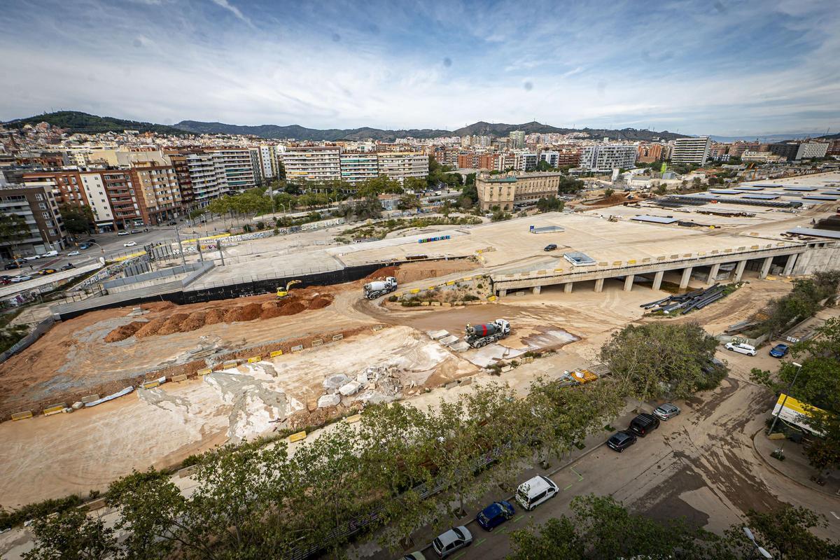 Así están las obras de la futura estación de la Sagrera