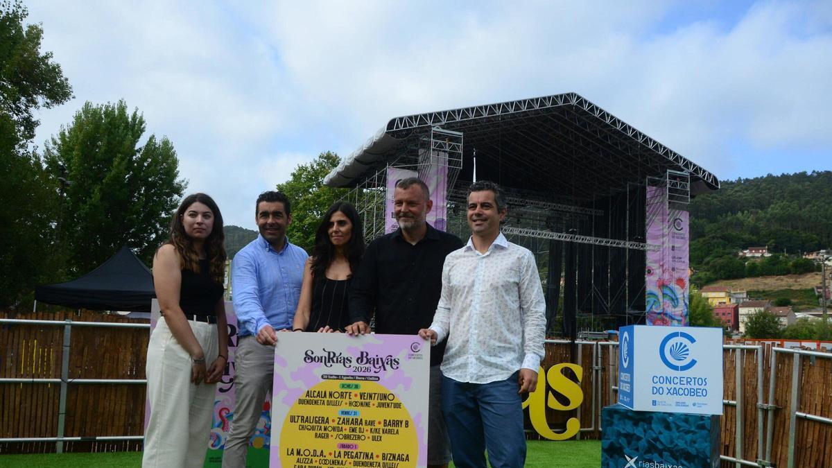 Carmen García, Luis López, Berta Domínguez, Jordi Lauren y Marcos Gómez hoy en la presentación del evento.