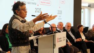 La consellera de Salut, Olga Pané, este jueves junto a los miembros del comité de expertos Cairos.