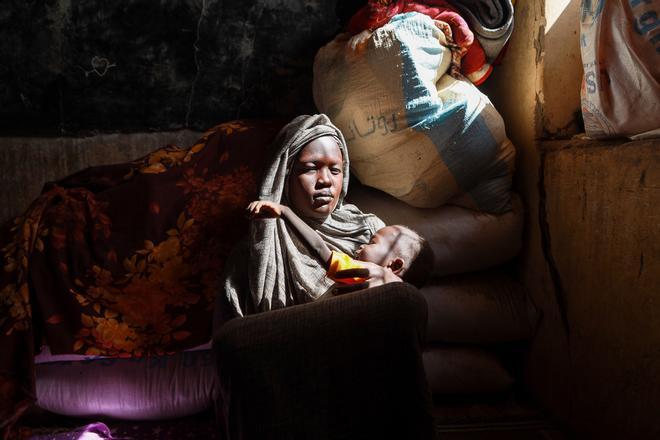 Wad Madani, refugiada sudanesa en el campo de Al Safat (Wad Madani) el pasado 12 de diciembre