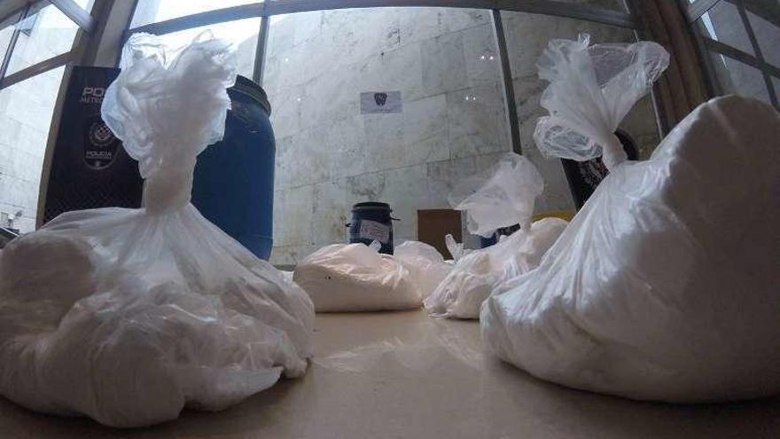 La cocaína del laboratorio desmantelado en Cañuelas. // Faro