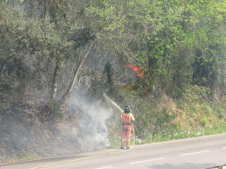 Incendio en la zona de Llanes