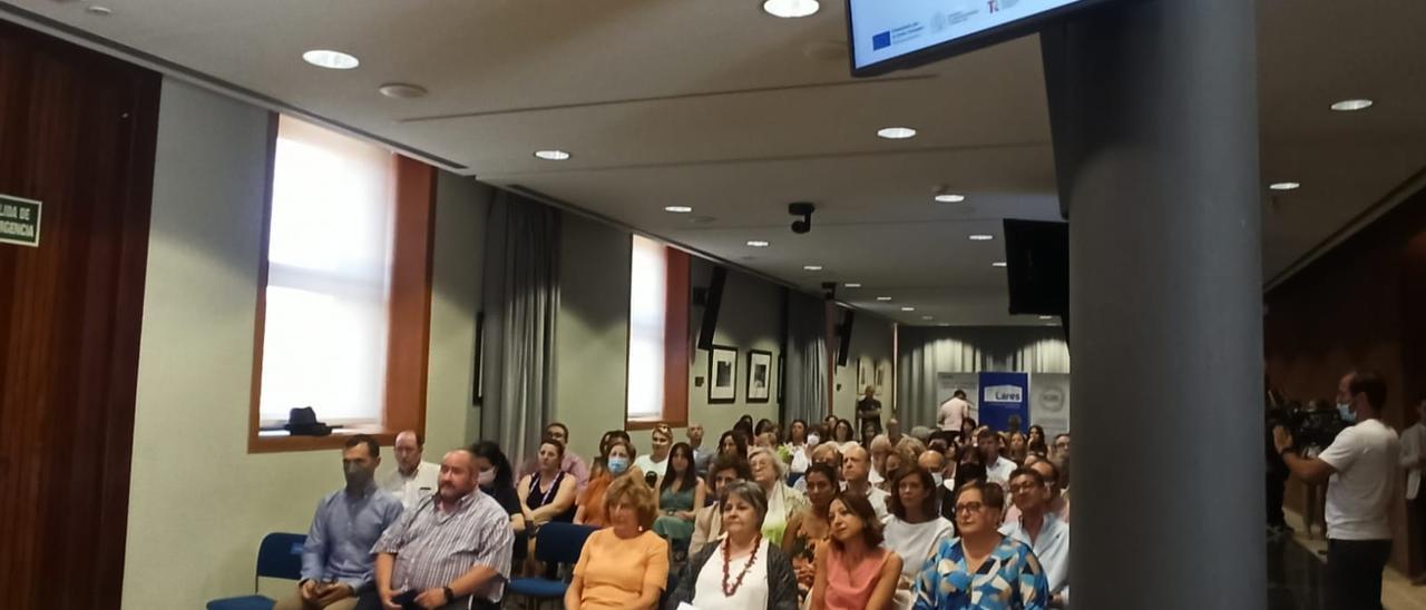 Un momento de la presentación del proyecto, esta mañana, en la Aljafería.