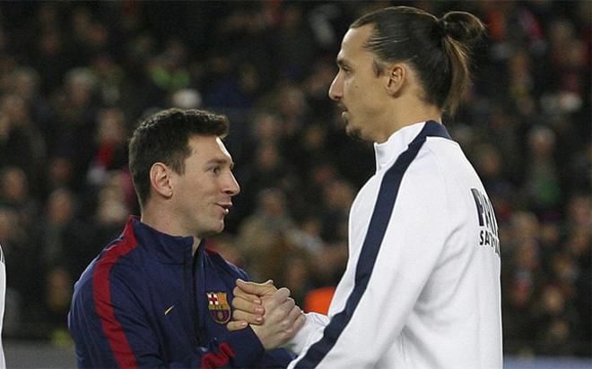 Messi con Ibrahimovic