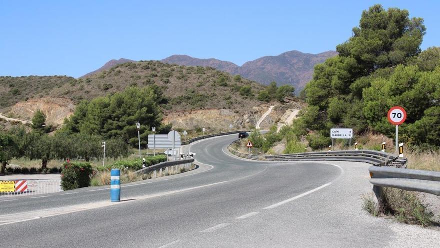 Cierran al tráfico la carretera A-404 de salida de Coín a Alhaurín del 26 de junio al 14 de julio por obras