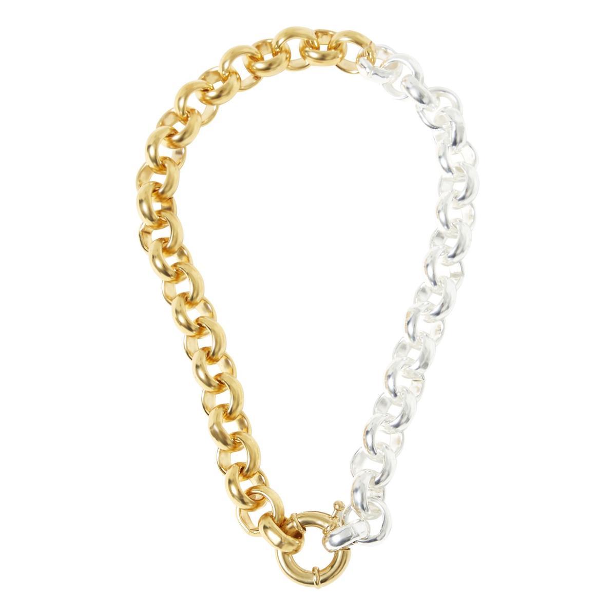 Colgante bicolor dorado de Timeless Pearly