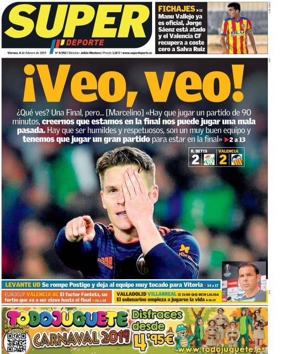 Portada SUPERDEPORTE viernes 8 de febrero 2019