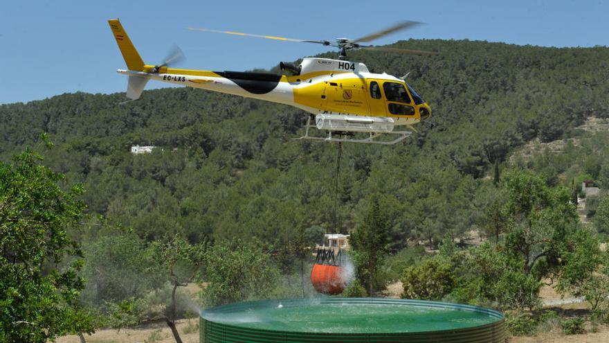 Depósito terreno forestal para abastecimiento de agua de medios aéreos de extinción de incendios en Rafel Trobat.