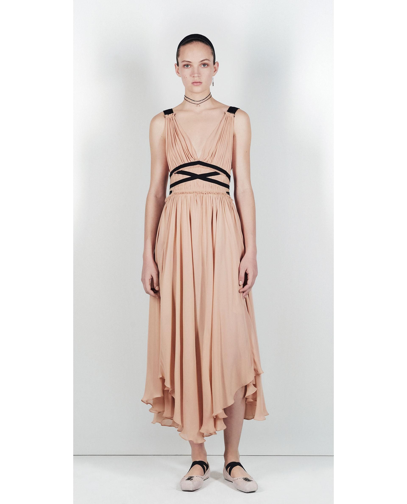 Vestido cintas, Zara