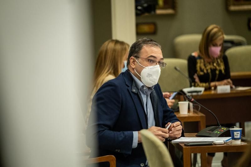 Comparencia de Julio Pérez en el Parlamento de Canarias