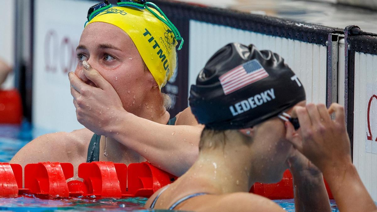 Ledecky se vio superada por la australiana Titmus en la final de 400 libres.