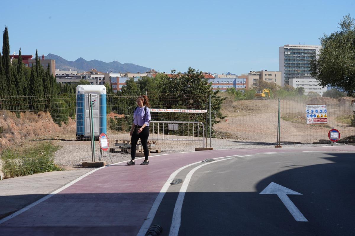 Tramo vallado por el comienzo de las obras, este jueves.