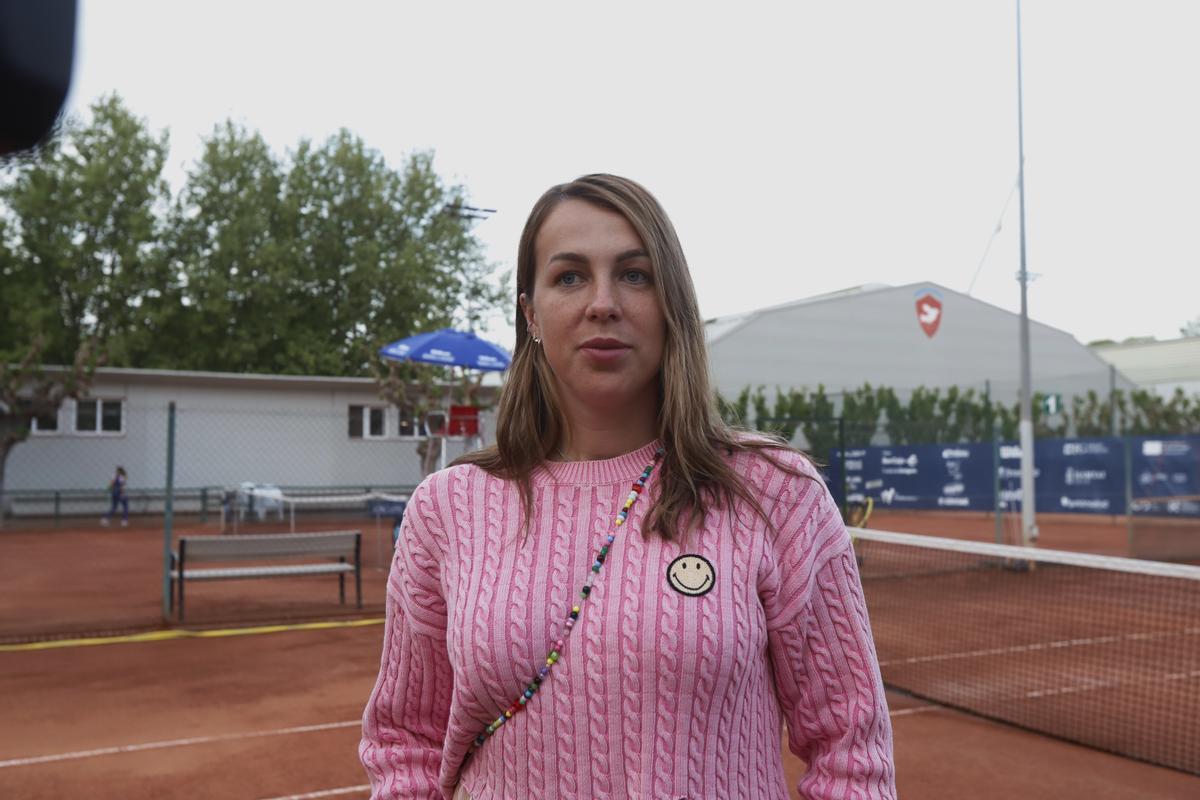 Anastasia Pavlyuchenkova, antes del inicio del Challenge Ciudad de Zaragoza.