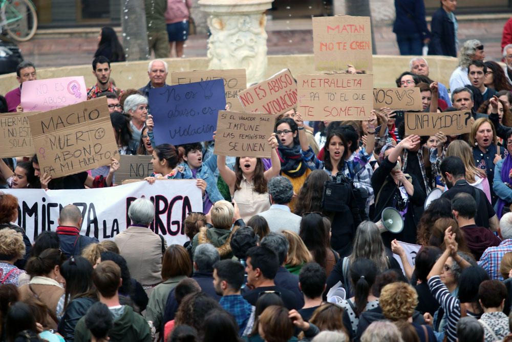 Manifestación en Málaga contra la sentencia de la Manada