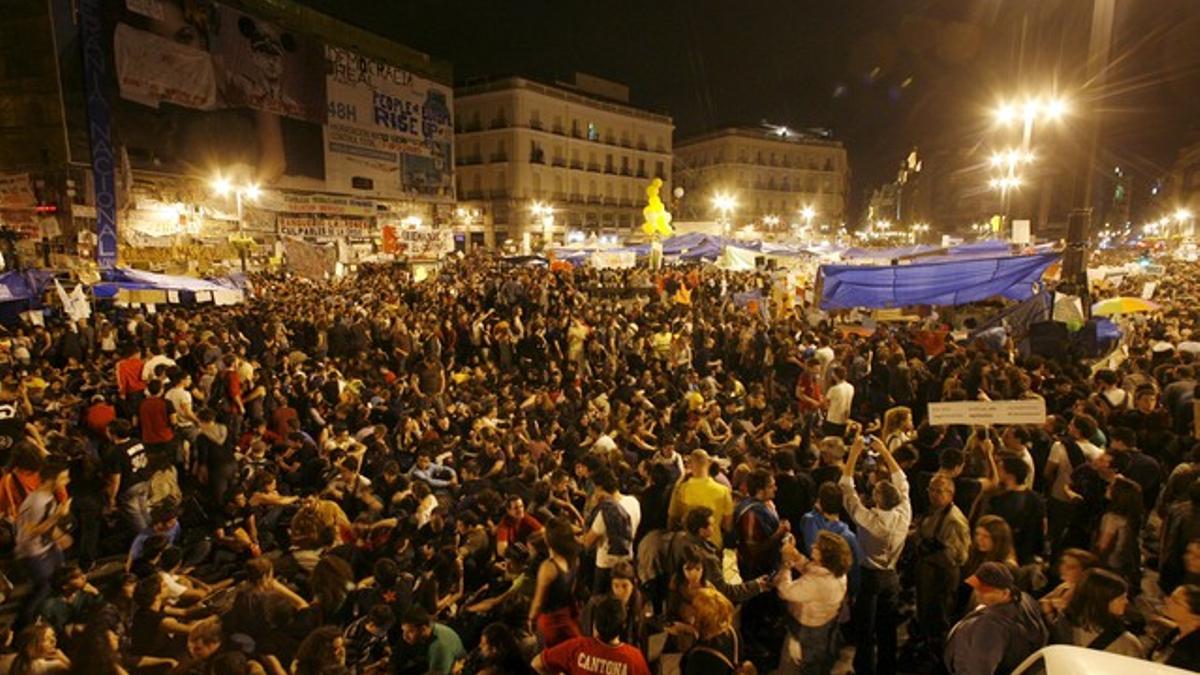 Indignados en la Puerta del Sol