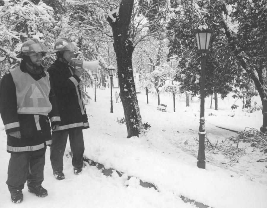 La nevada de 1993 que causó estragos en Asturias y cubrió Oviedo