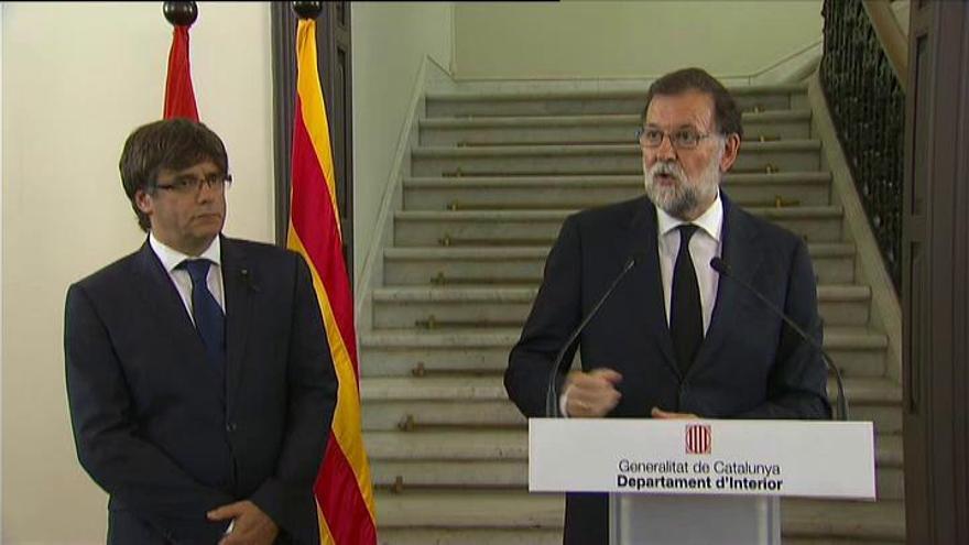 Rajoy pide trabajar "juntos" para esclarecer lo ocurrido en Barcelona