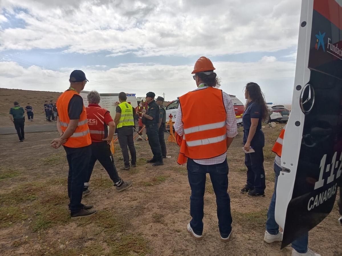 Simulacro de accidente aéreo cerca del Aeropuerto César Manrique-Lanzarote