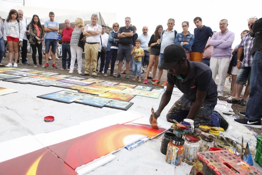 El artista senegalés Alioune Dabo en la Semana Negra