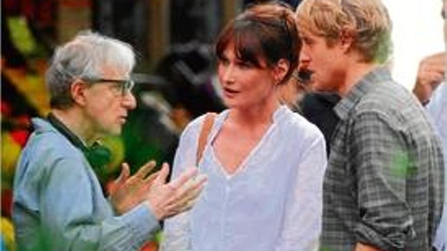 Primers plans de Bruni al film de Woody Allen