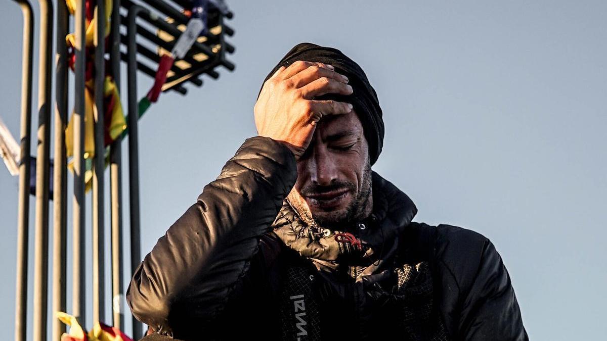 Kilian Jornet durante su aventura en el Pirineo.