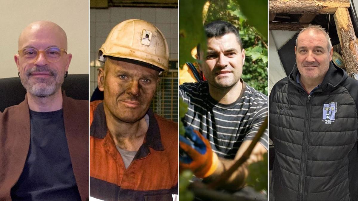 Por la izquierda, Roberto Fàbregas i Ripoll, Juan Grela, Luciano Gómez y Juan Carlos Gómez.