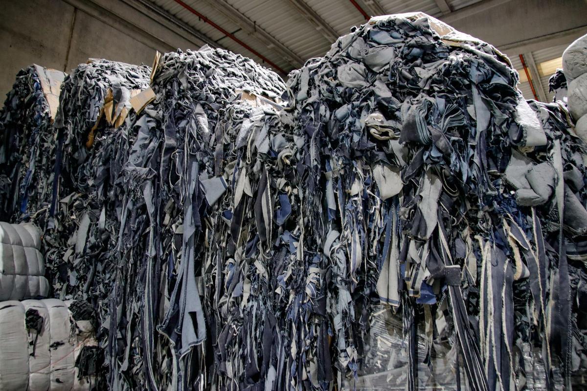 Residuos textiles en una empresa de la provincia.