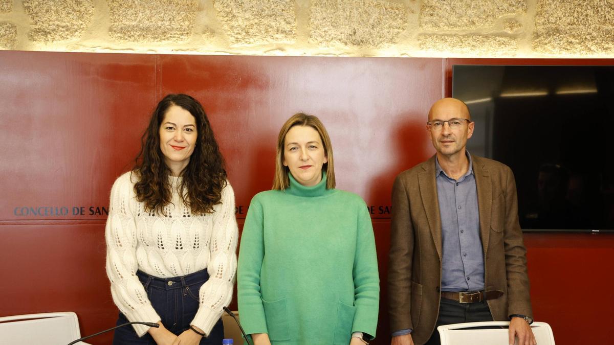 María Rozas (CA), Míriam Louzao (BNG) e Gonzalo Muíños (PSOE) / Jesús Prieto