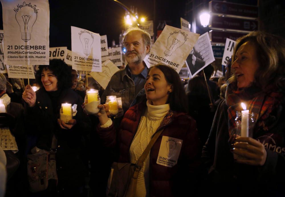 Manifestación contra la pobreza energética en Madr