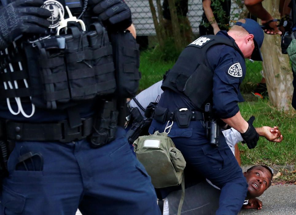 Protestas contra la violencia policial en Luisiana