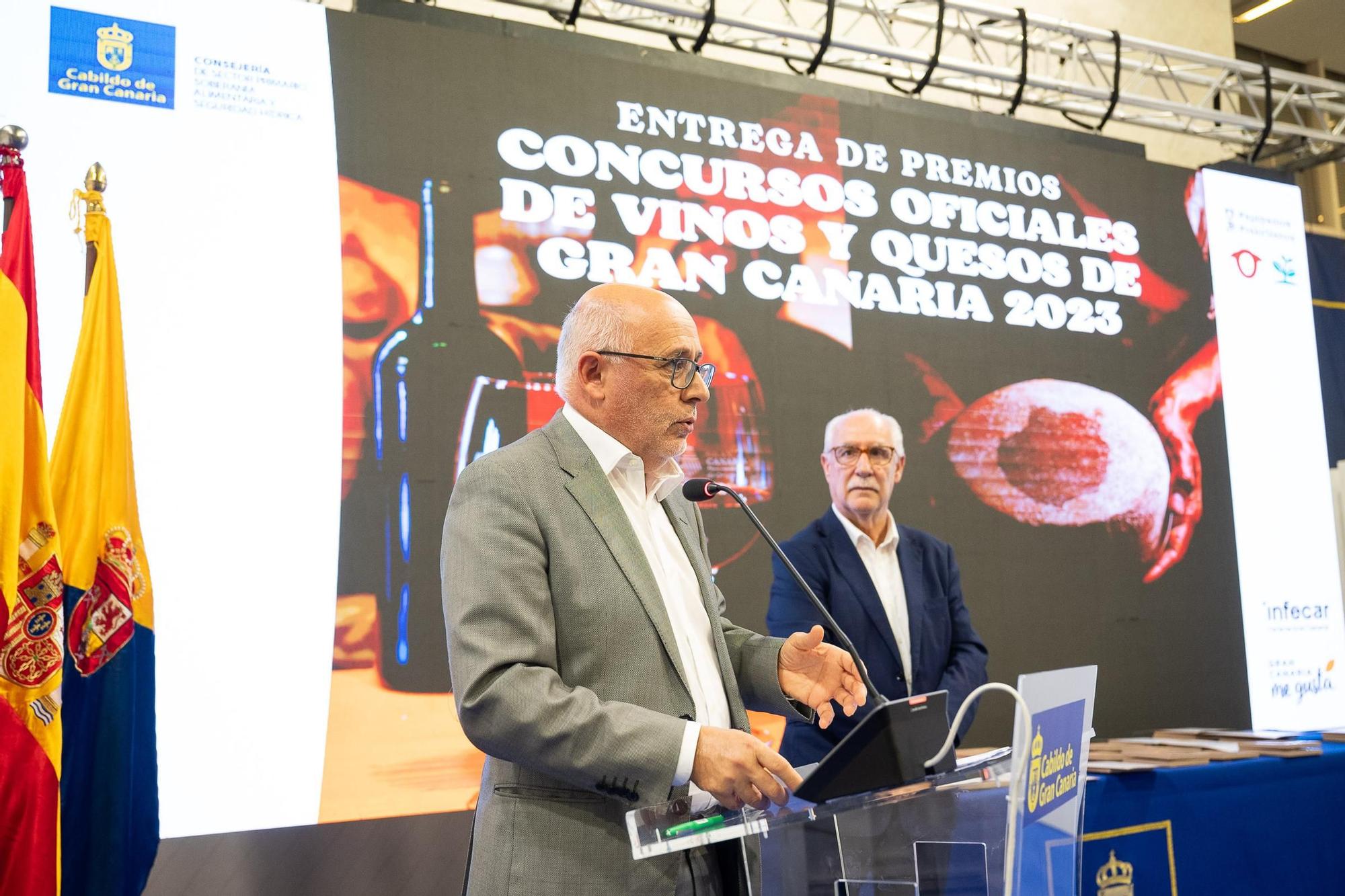 Entrega de premios de los concursos oficiales de queso y vino de 2023