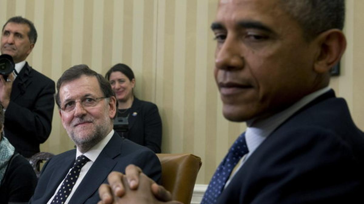 Obama y Rajoy, en la Casa Blanca, en Washington, el pasado lunes.