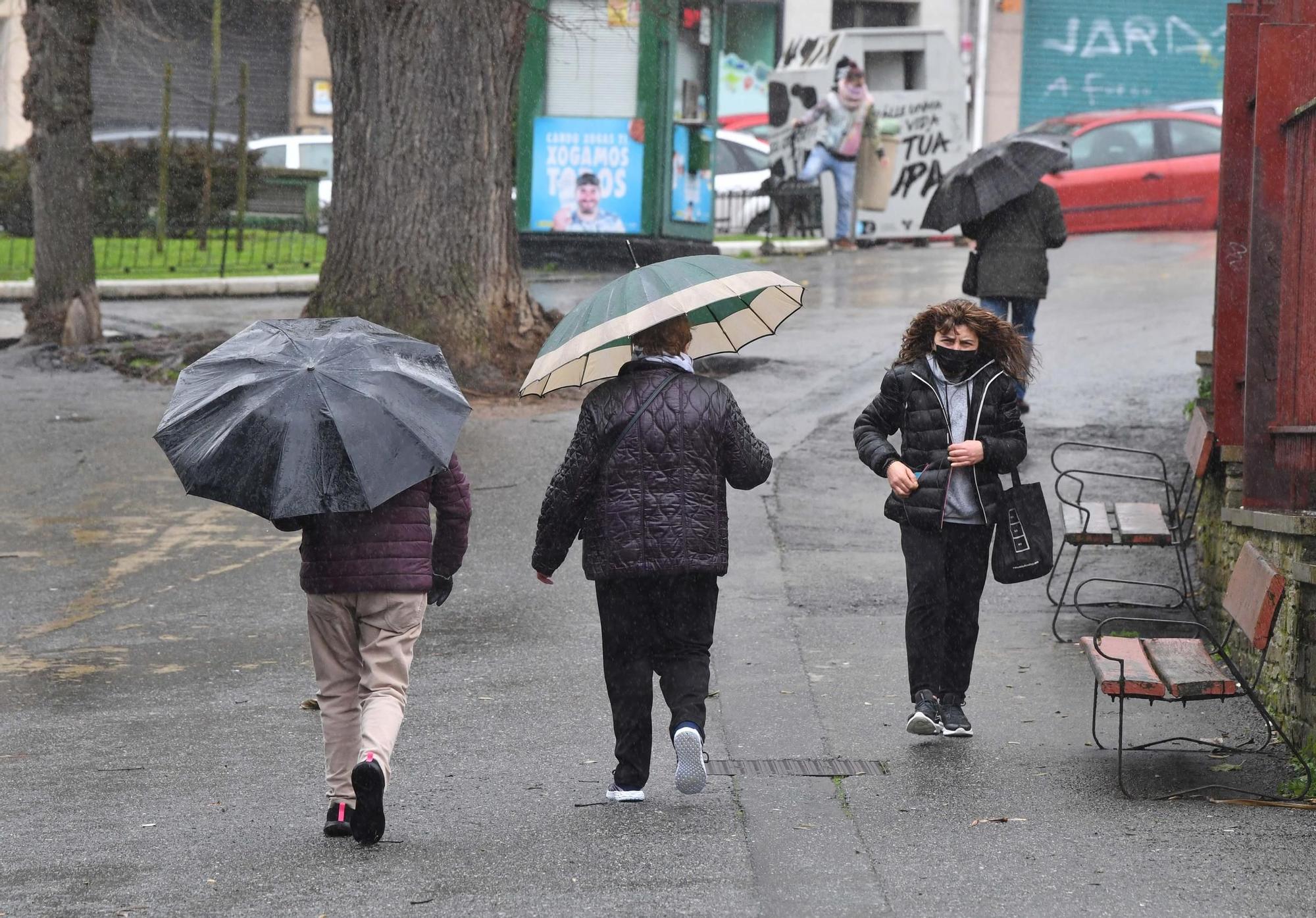 A Coruña inicia con lluvia la última semana de enero