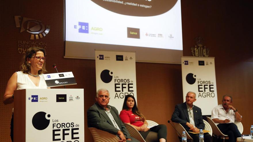 La consellera, durante su intervención de hoy en Efe Agro.