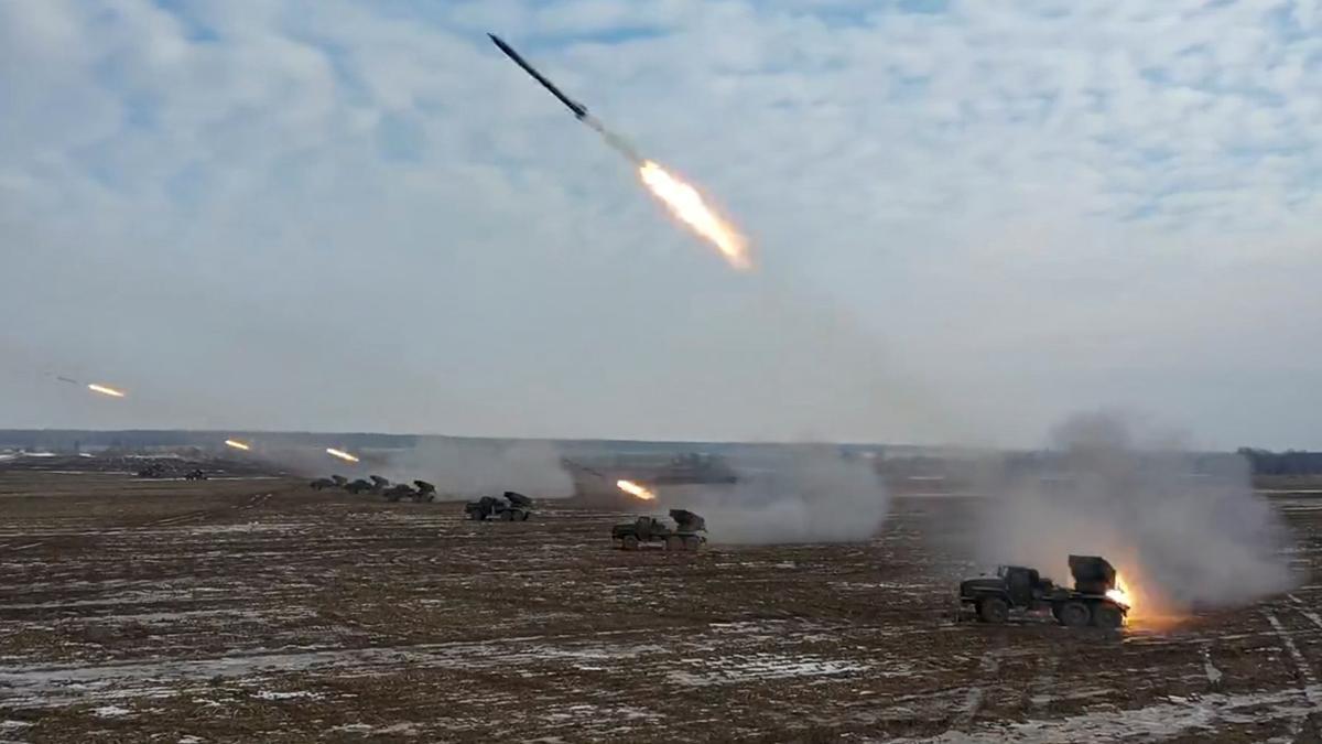 Maniobras militares conjuntas de las fuerzas armadas de Rusia y Bielorrusia el pasado mes de febrero.