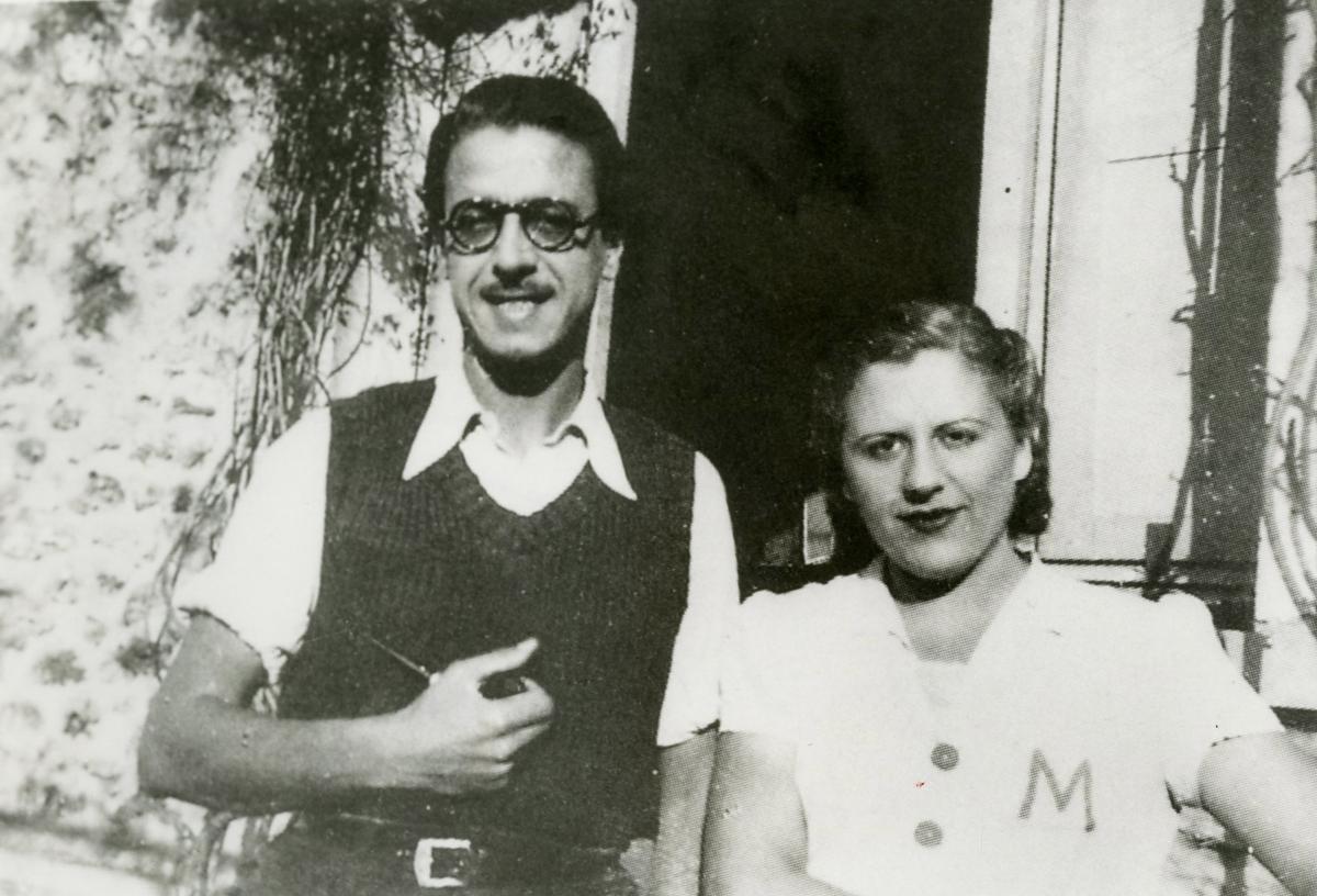 Armand Obiols y Mercè Rodoreda, en Villa Rosset, en octubre de 1939.