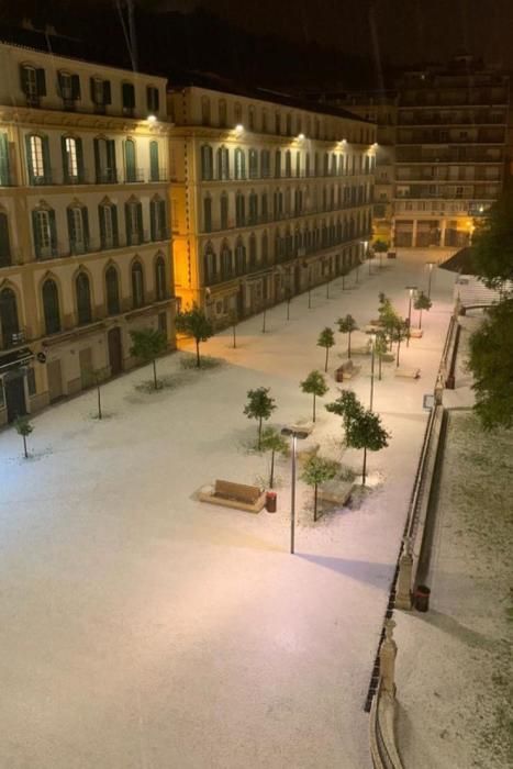 Granizo en Málaga.