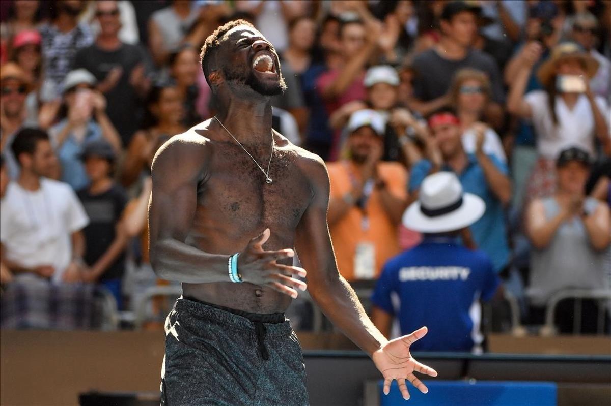 jmexposito46630203 topshot   frances tiafoe of the us celebrates his victory ag190120200055