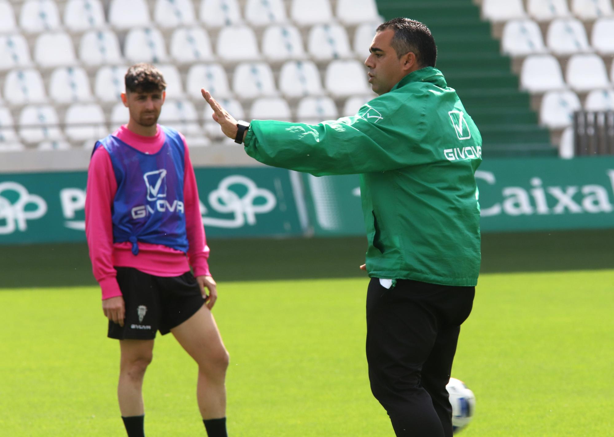 Primer entrenamiento de Germán Crespo como entrenador del Córdoba CF