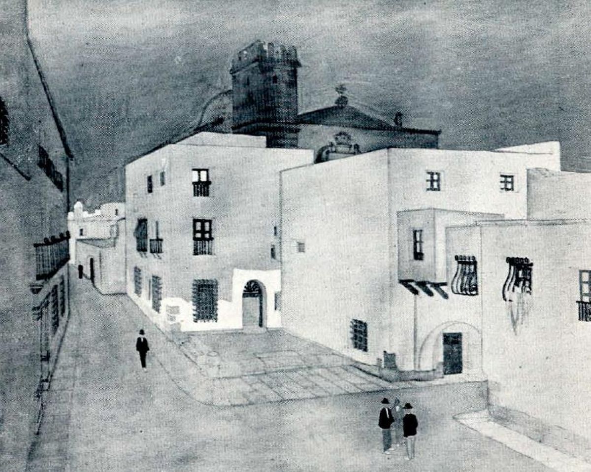 Projecte d’estudiants de l’Escola d’Arquitectura de Madrid per al carrer Major de la Vila i la plaça del Palau (1922).
