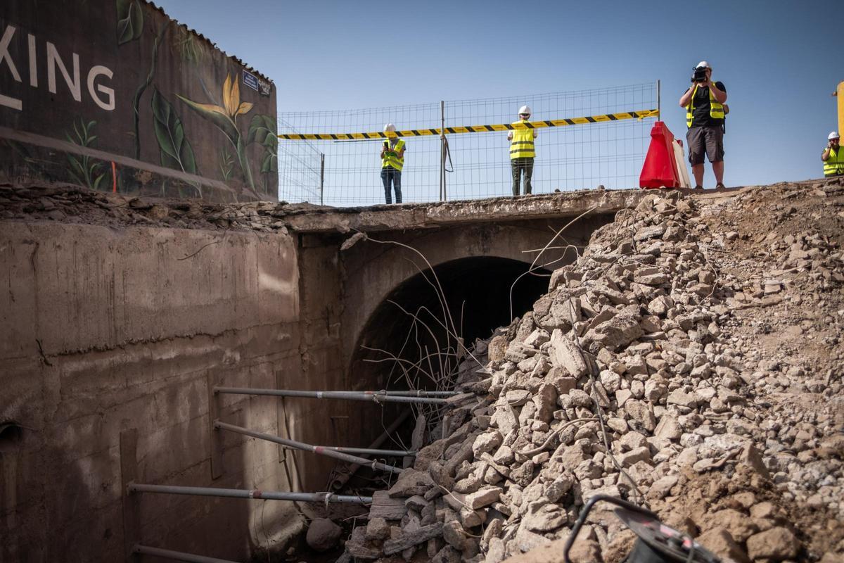 Obra del barranco de La Carnicería, en La Laguna