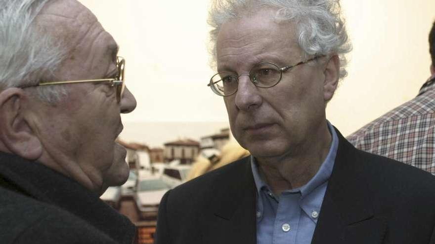 El filósofo y escritor (derecha) en una de sus últimas visitas a Zamora.