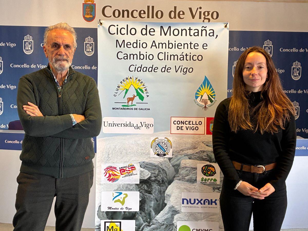 Carlos Garrido e Cristiana Fernández, organizadores del Ciclo de Montaña, Medio Ambiente e Cambio Climático