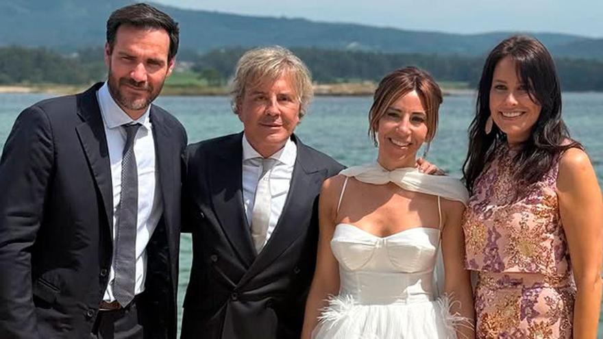 Bodorrio asturiano en La Toja: la diseñadora de moda Rebeca Bolado y el empresario Ángel Lorenzo se casan
