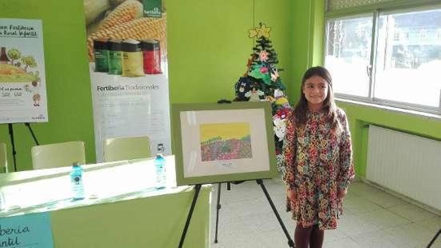 Fertiberia entrega en Castrelo de Miño el premio a María Pintilii y regalos al colegio y a la ANPA