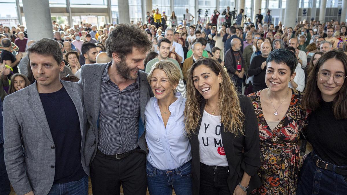 Yolanda Díaz protagoniza un acto público de la Plataforma Sumar en Valencia