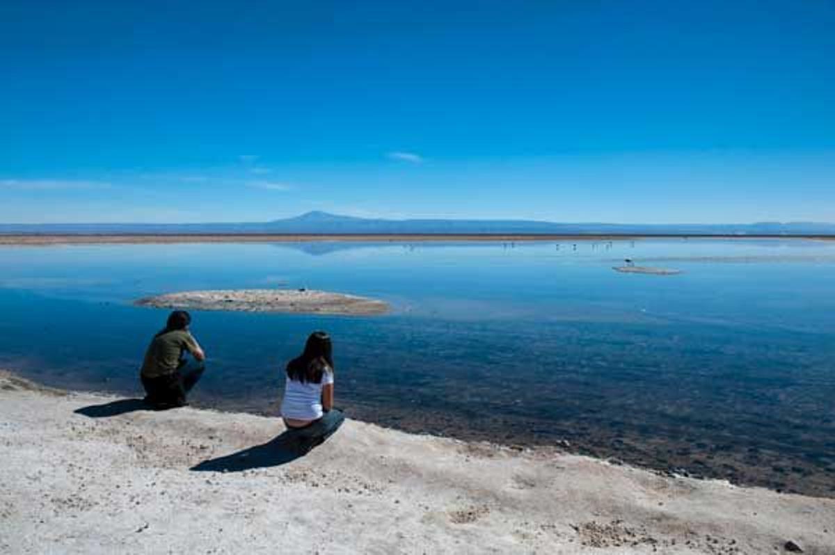 Turistas en Laguna Chaxa.
